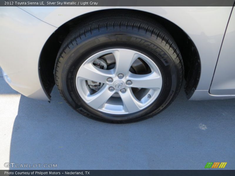 Silver Sky Metallic / Light Gray 2012 Toyota Sienna LE