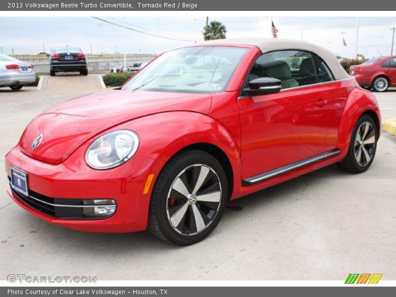 Tornado Red / Beige 2013 Volkswagen Beetle Turbo Convertible