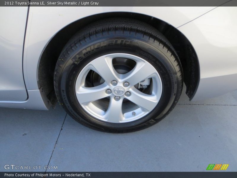 Silver Sky Metallic / Light Gray 2012 Toyota Sienna LE
