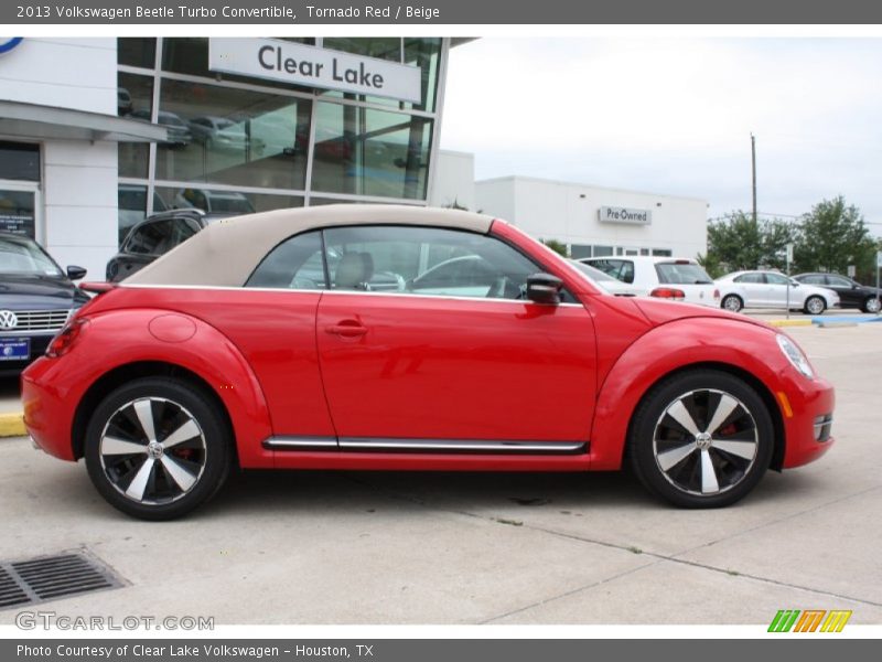 Tornado Red / Beige 2013 Volkswagen Beetle Turbo Convertible