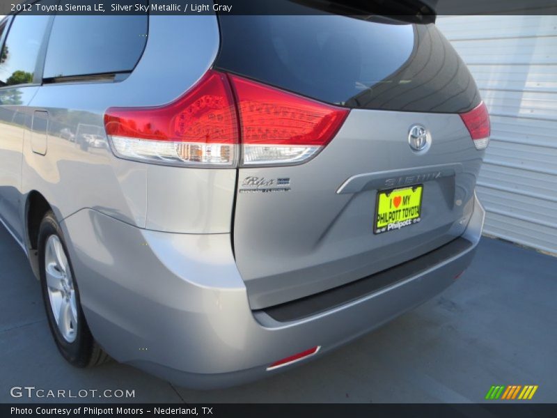 Silver Sky Metallic / Light Gray 2012 Toyota Sienna LE