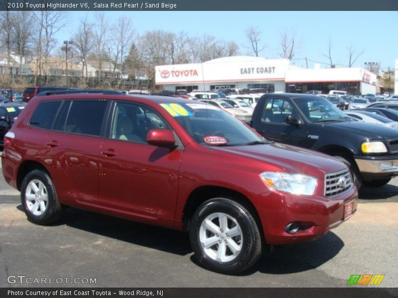 Salsa Red Pearl / Sand Beige 2010 Toyota Highlander V6