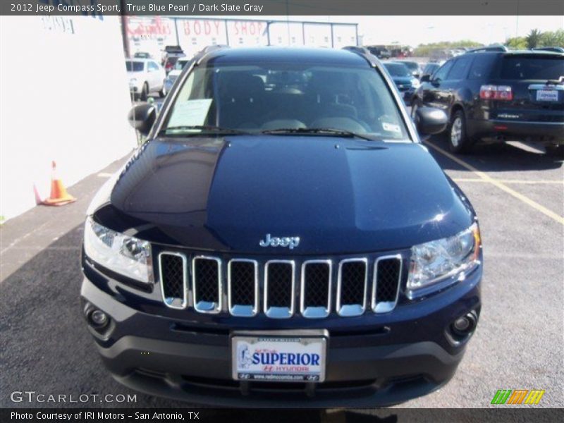 True Blue Pearl / Dark Slate Gray 2012 Jeep Compass Sport