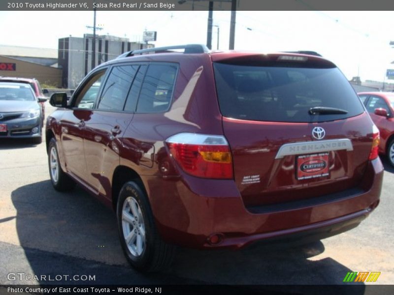 Salsa Red Pearl / Sand Beige 2010 Toyota Highlander V6