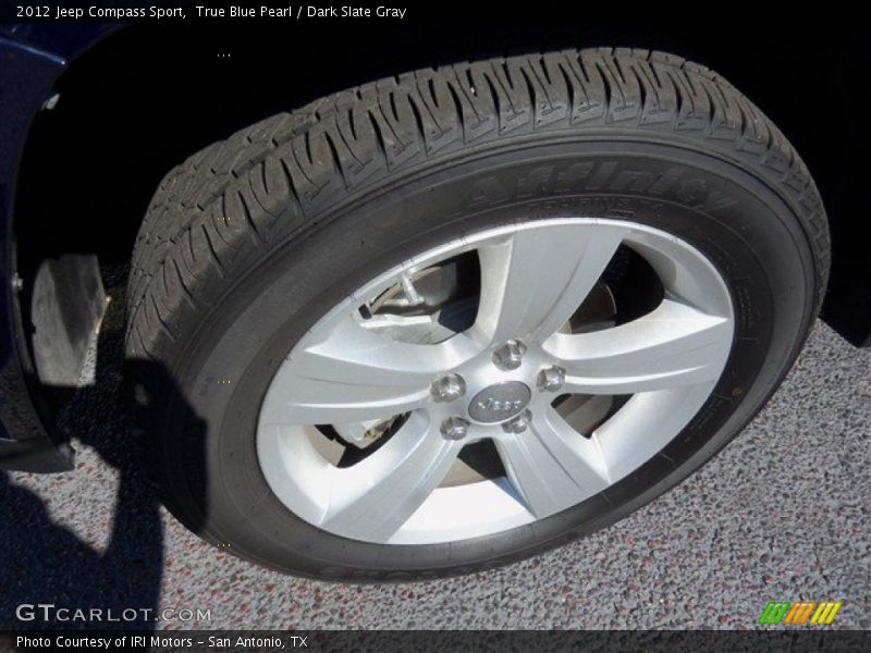 True Blue Pearl / Dark Slate Gray 2012 Jeep Compass Sport
