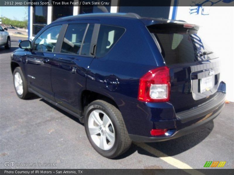 True Blue Pearl / Dark Slate Gray 2012 Jeep Compass Sport