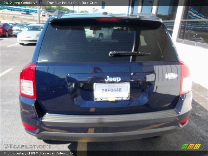 True Blue Pearl / Dark Slate Gray 2012 Jeep Compass Sport