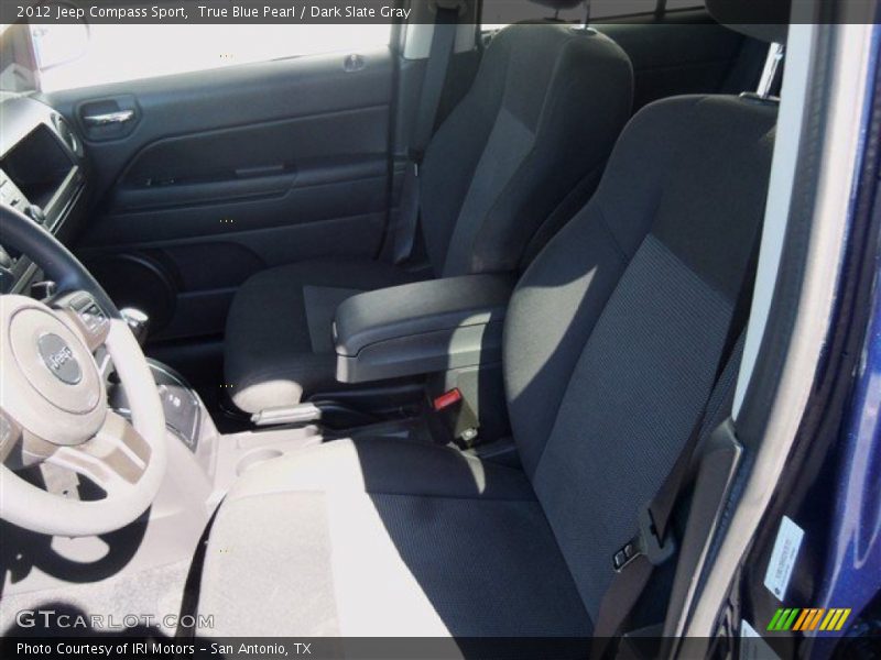 True Blue Pearl / Dark Slate Gray 2012 Jeep Compass Sport