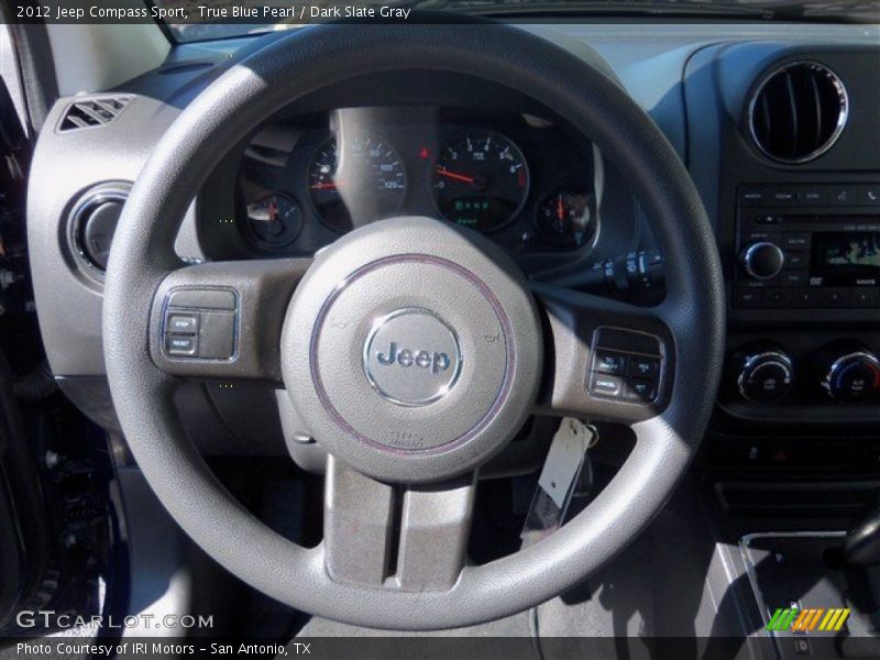 True Blue Pearl / Dark Slate Gray 2012 Jeep Compass Sport