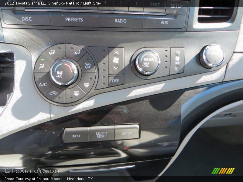 Silver Sky Metallic / Light Gray 2012 Toyota Sienna LE