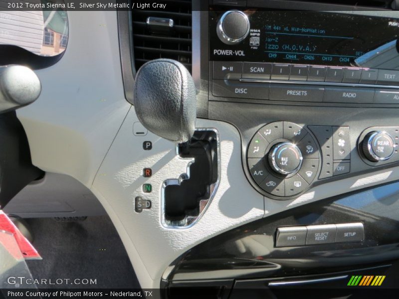 Silver Sky Metallic / Light Gray 2012 Toyota Sienna LE