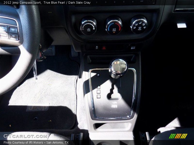 True Blue Pearl / Dark Slate Gray 2012 Jeep Compass Sport