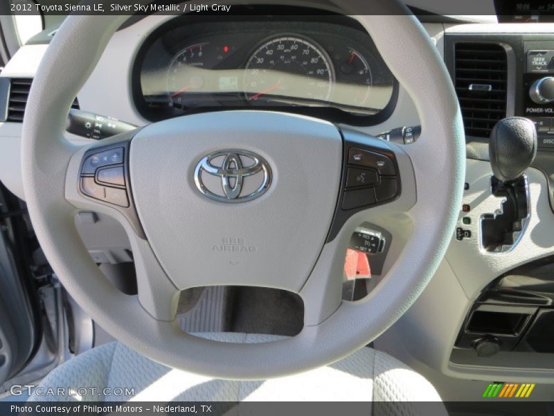 Silver Sky Metallic / Light Gray 2012 Toyota Sienna LE
