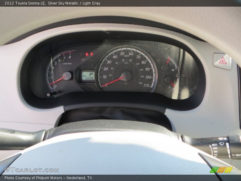 Silver Sky Metallic / Light Gray 2012 Toyota Sienna LE