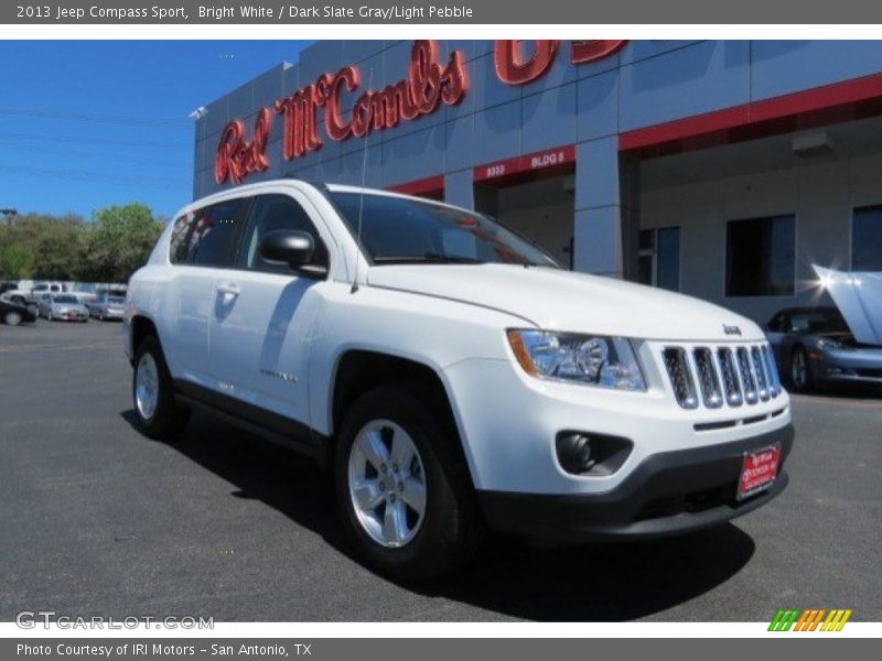 Bright White / Dark Slate Gray/Light Pebble 2013 Jeep Compass Sport