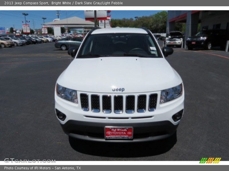 Bright White / Dark Slate Gray/Light Pebble 2013 Jeep Compass Sport