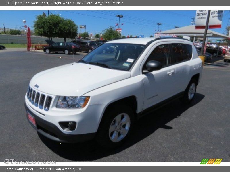 Bright White / Dark Slate Gray/Light Pebble 2013 Jeep Compass Sport