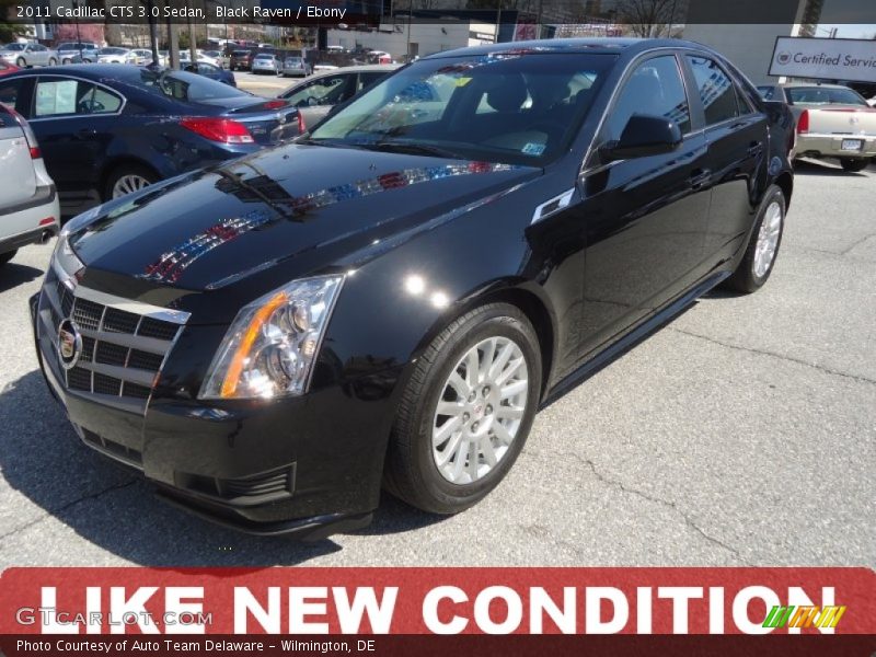 Black Raven / Ebony 2011 Cadillac CTS 3.0 Sedan