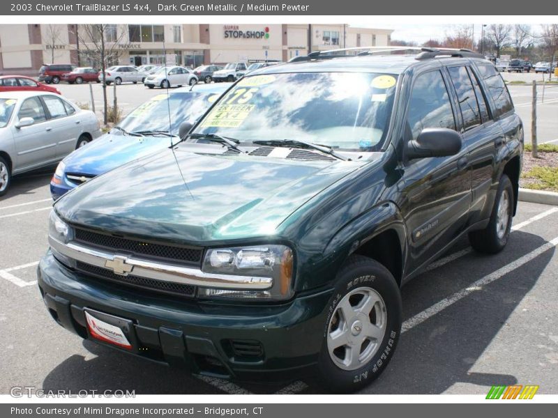 Dark Green Metallic / Medium Pewter 2003 Chevrolet TrailBlazer LS 4x4