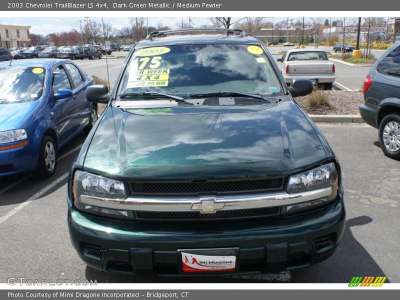 Dark Green Metallic / Medium Pewter 2003 Chevrolet TrailBlazer LS 4x4
