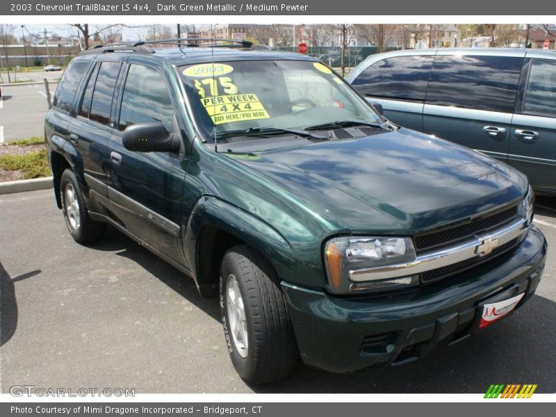 Dark Green Metallic / Medium Pewter 2003 Chevrolet TrailBlazer LS 4x4