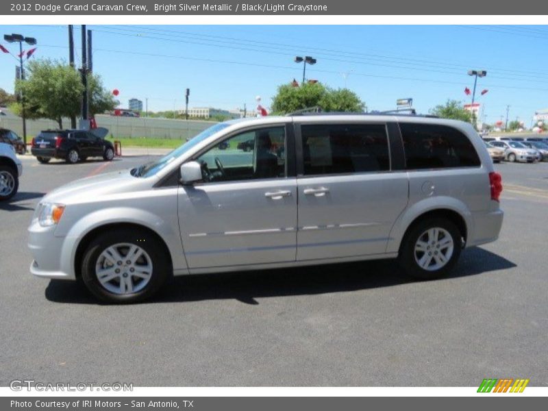 Bright Silver Metallic / Black/Light Graystone 2012 Dodge Grand Caravan Crew