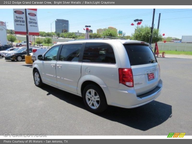 Bright Silver Metallic / Black/Light Graystone 2012 Dodge Grand Caravan Crew