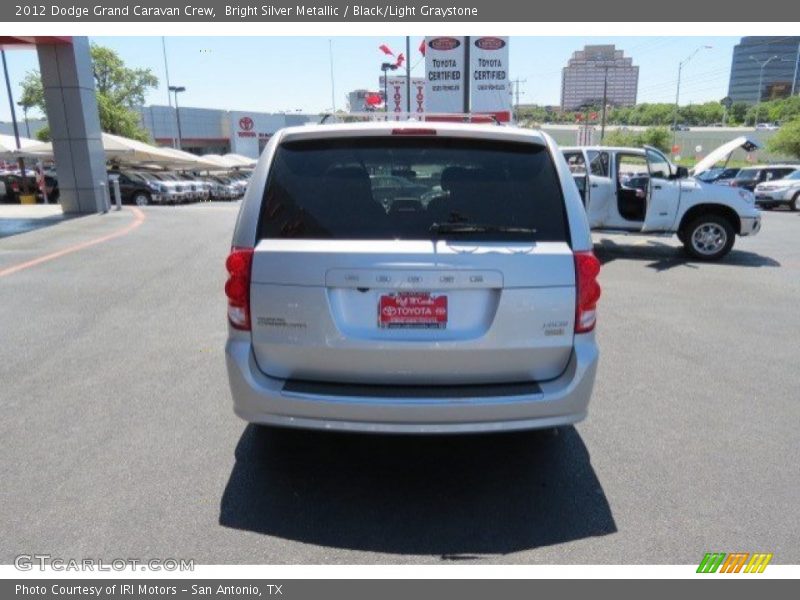 Bright Silver Metallic / Black/Light Graystone 2012 Dodge Grand Caravan Crew