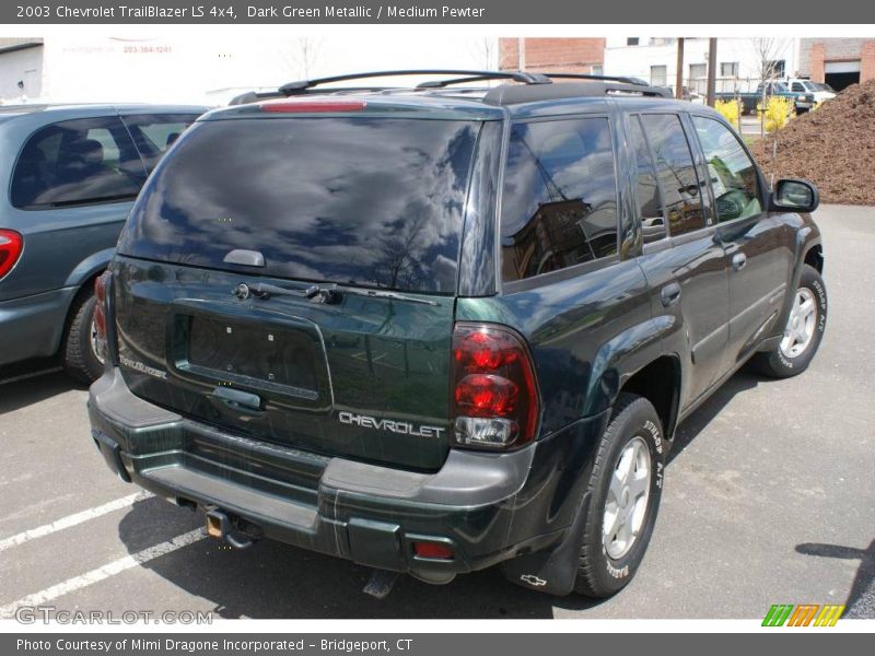 Dark Green Metallic / Medium Pewter 2003 Chevrolet TrailBlazer LS 4x4