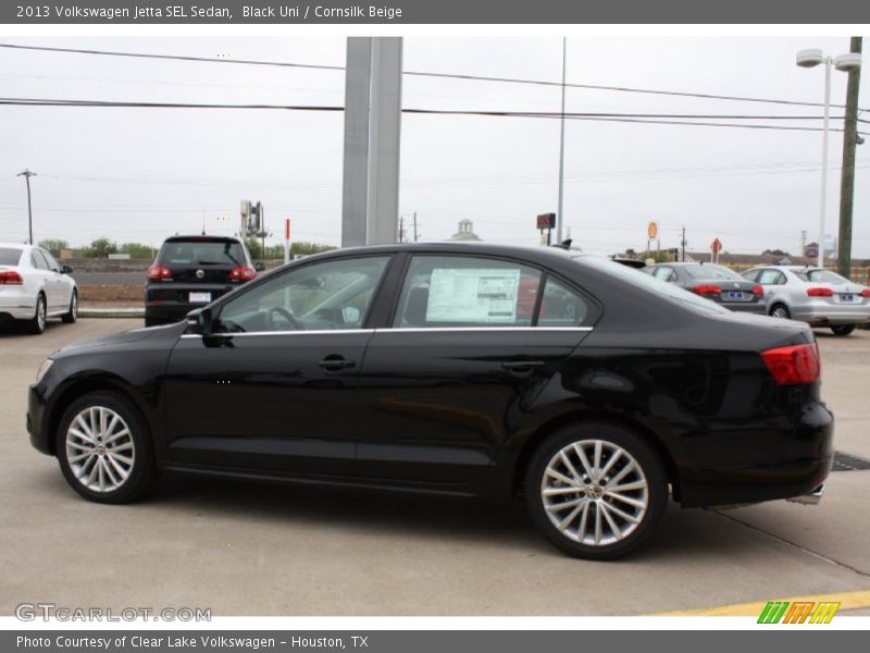 Black Uni / Cornsilk Beige 2013 Volkswagen Jetta SEL Sedan