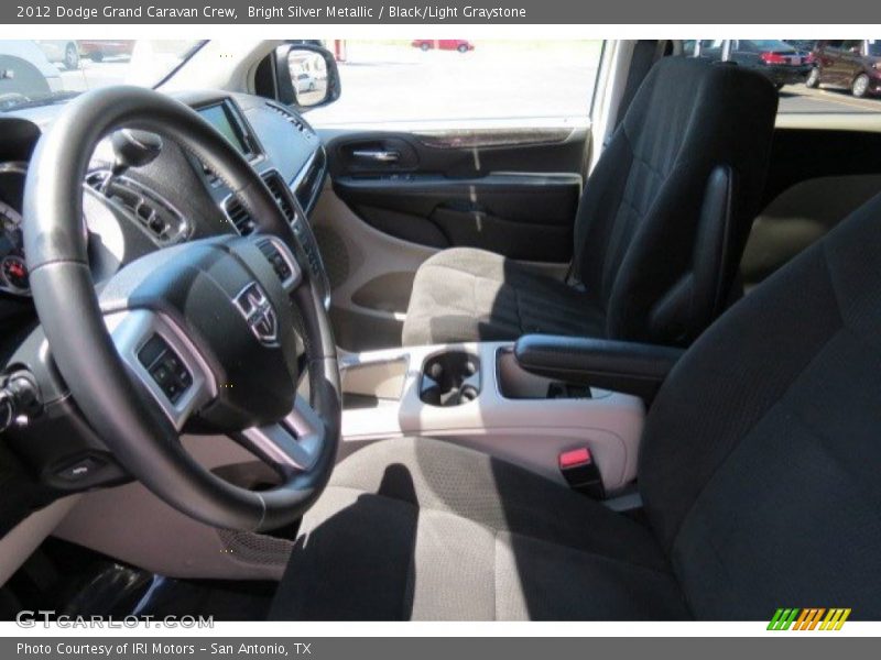 Bright Silver Metallic / Black/Light Graystone 2012 Dodge Grand Caravan Crew
