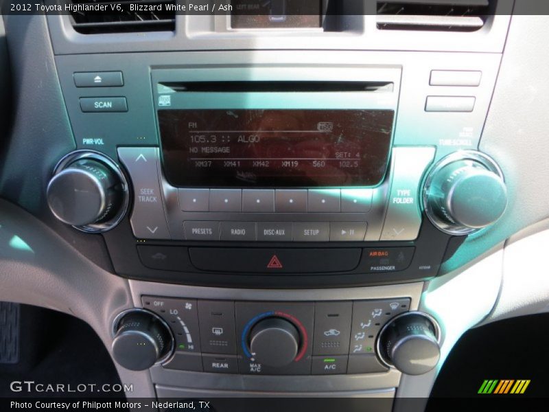 Blizzard White Pearl / Ash 2012 Toyota Highlander V6