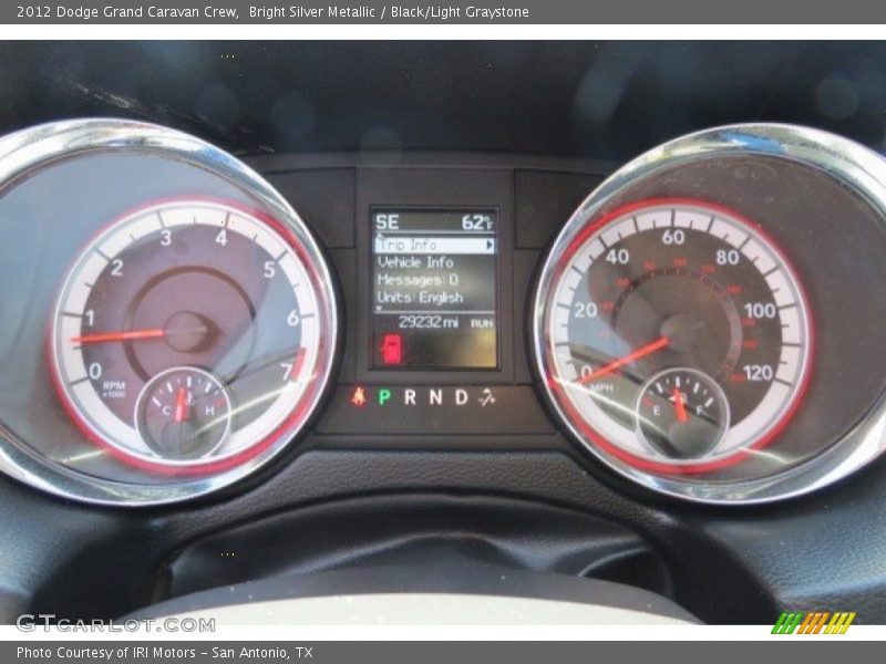 Bright Silver Metallic / Black/Light Graystone 2012 Dodge Grand Caravan Crew