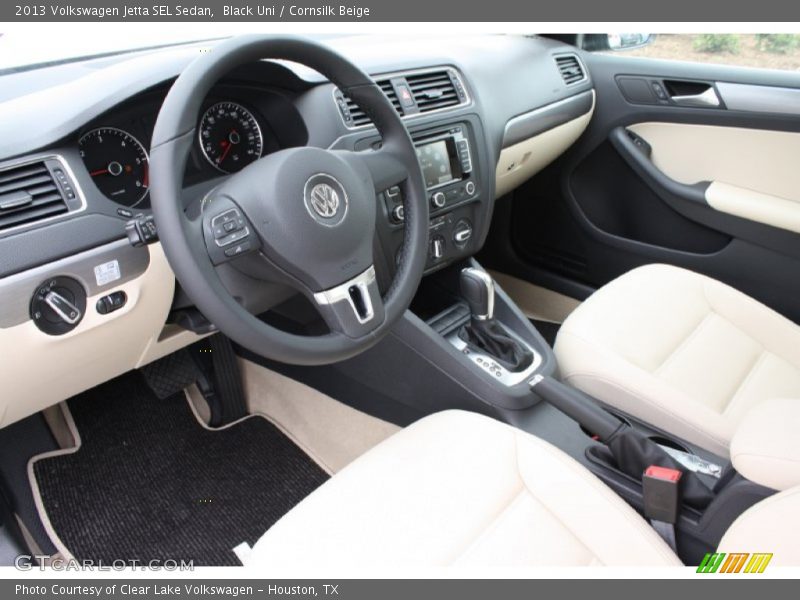 Black Uni / Cornsilk Beige 2013 Volkswagen Jetta SEL Sedan