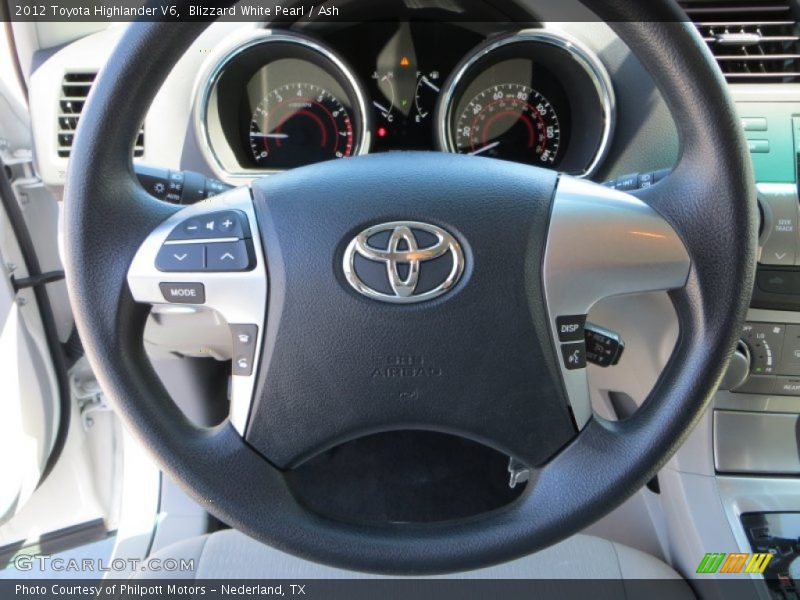Blizzard White Pearl / Ash 2012 Toyota Highlander V6