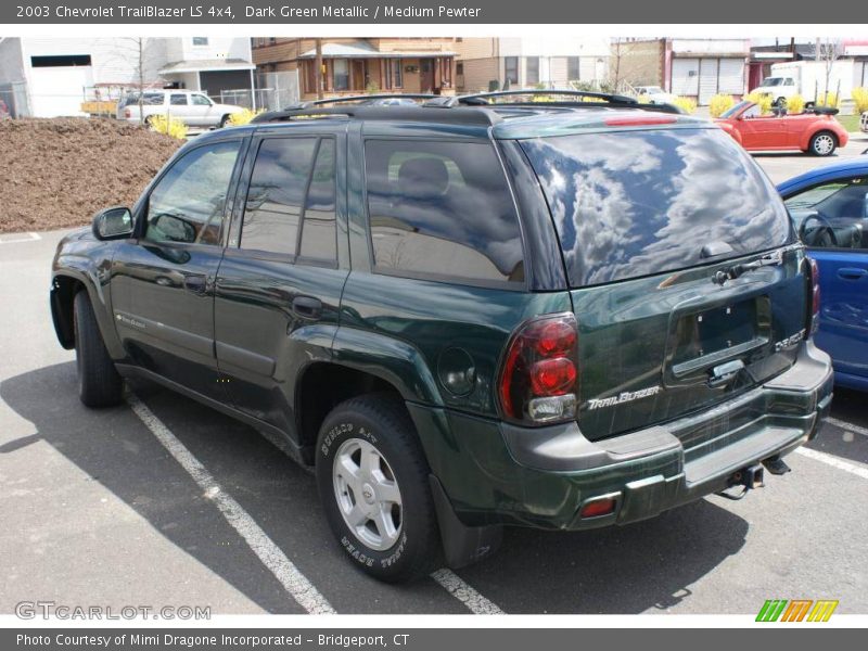 Dark Green Metallic / Medium Pewter 2003 Chevrolet TrailBlazer LS 4x4
