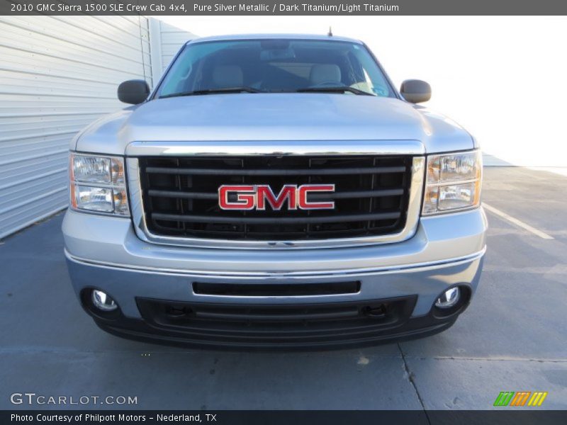 Pure Silver Metallic / Dark Titanium/Light Titanium 2010 GMC Sierra 1500 SLE Crew Cab 4x4