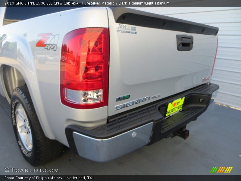 Pure Silver Metallic / Dark Titanium/Light Titanium 2010 GMC Sierra 1500 SLE Crew Cab 4x4