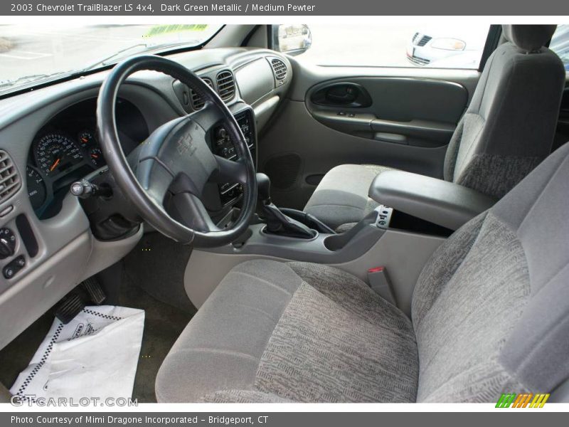 Dark Green Metallic / Medium Pewter 2003 Chevrolet TrailBlazer LS 4x4