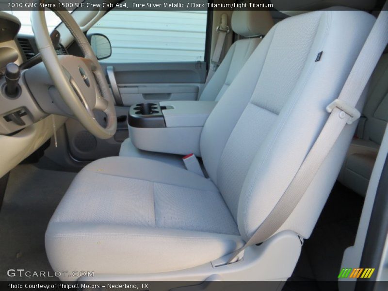 Pure Silver Metallic / Dark Titanium/Light Titanium 2010 GMC Sierra 1500 SLE Crew Cab 4x4