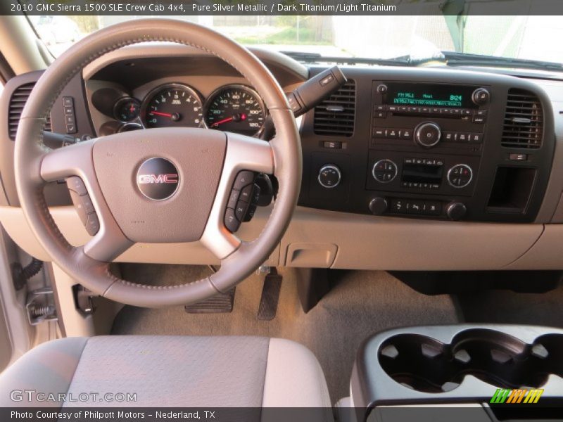 Pure Silver Metallic / Dark Titanium/Light Titanium 2010 GMC Sierra 1500 SLE Crew Cab 4x4