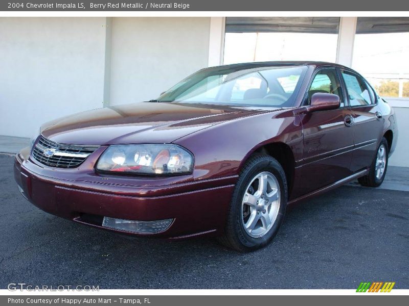 Berry Red Metallic / Neutral Beige 2004 Chevrolet Impala LS