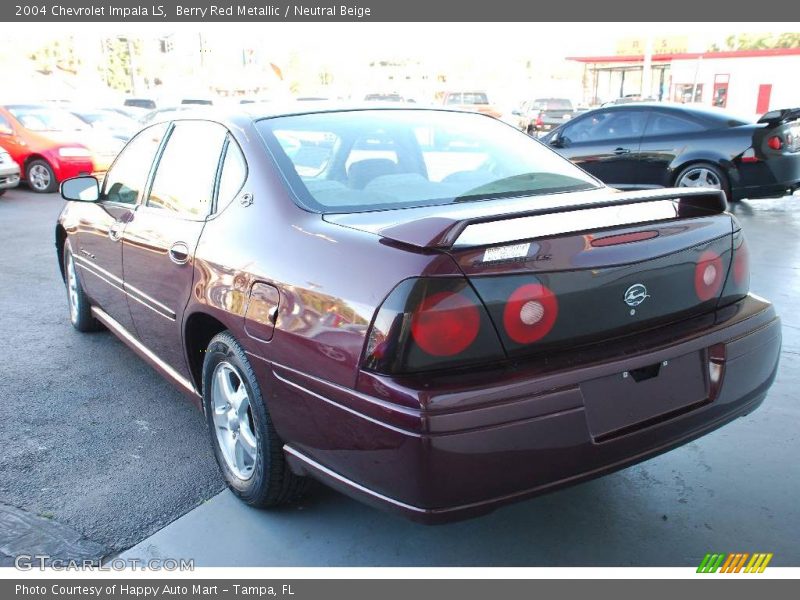 Berry Red Metallic / Neutral Beige 2004 Chevrolet Impala LS