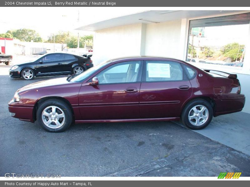 Berry Red Metallic / Neutral Beige 2004 Chevrolet Impala LS