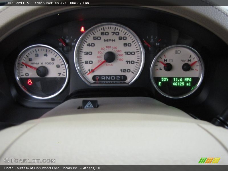 Black / Tan 2007 Ford F150 Lariat SuperCab 4x4