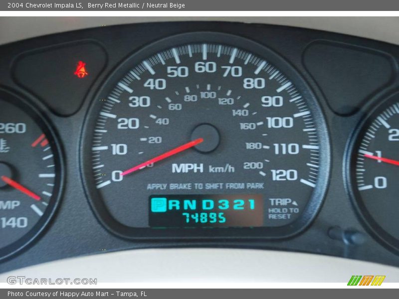 Berry Red Metallic / Neutral Beige 2004 Chevrolet Impala LS