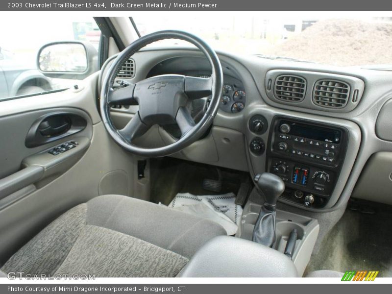 Dark Green Metallic / Medium Pewter 2003 Chevrolet TrailBlazer LS 4x4