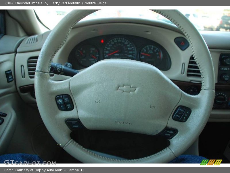 Berry Red Metallic / Neutral Beige 2004 Chevrolet Impala LS