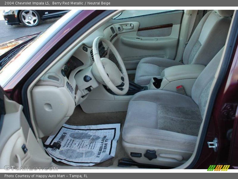 Berry Red Metallic / Neutral Beige 2004 Chevrolet Impala LS