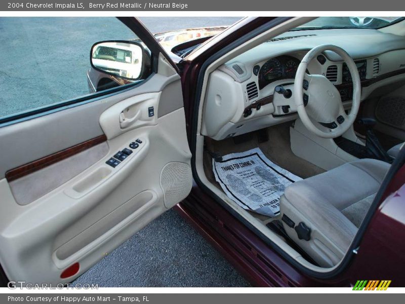 Berry Red Metallic / Neutral Beige 2004 Chevrolet Impala LS